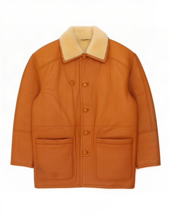 Vintage Herre Shearling Jacket IT 52 XL Brun