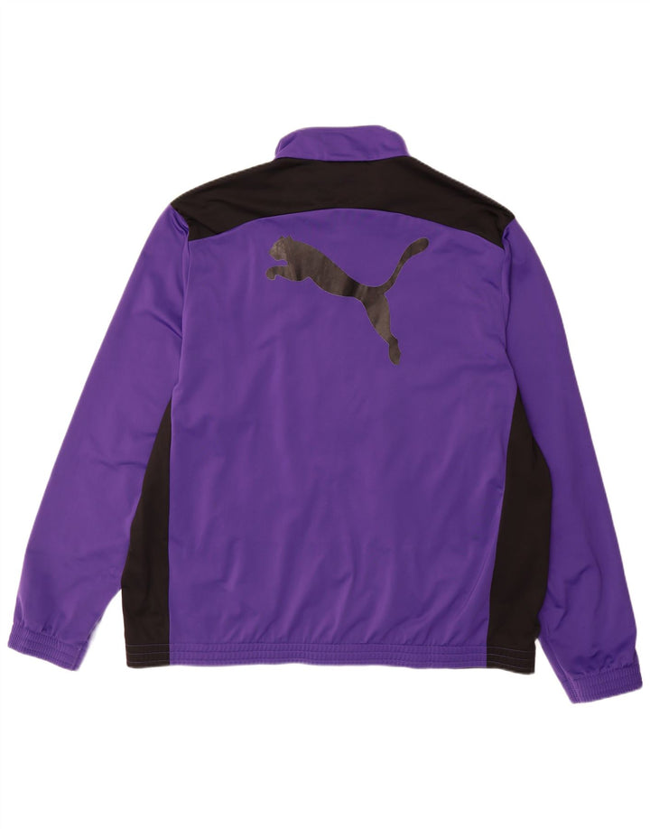 PUMA Grafisk træningsdragt til mænd Topjakke 3XL Lilla Colourblock Polyester