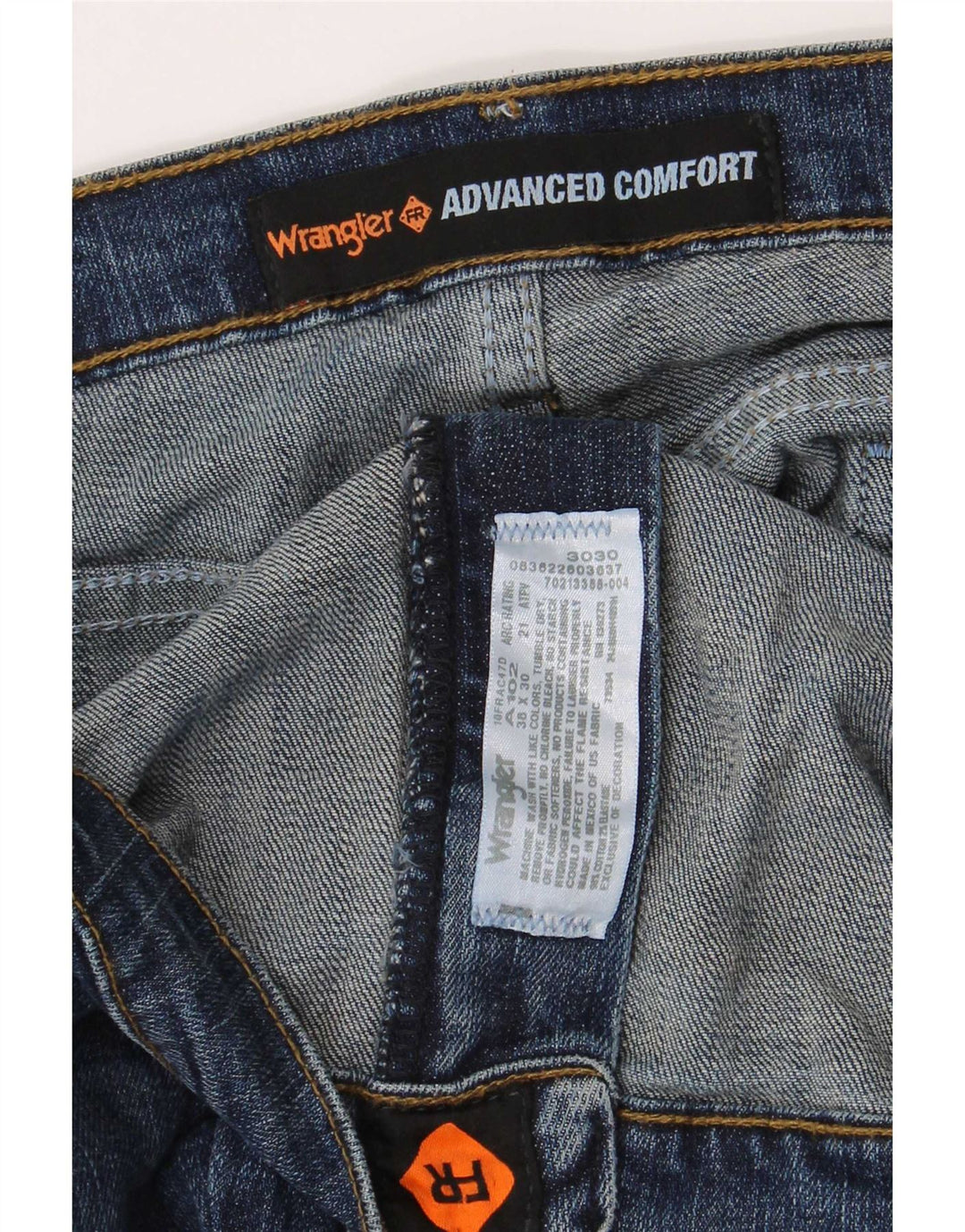 Wrangler Straight Jeans til mænd W38 L30 blå bomuld