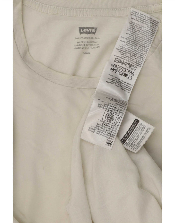 Levi's Herre T-Shirt Top Stor Hvid Bomuld