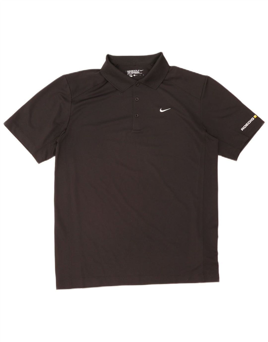 Nike Herre Dri Fit grafisk poloskjorte medium sort polyester