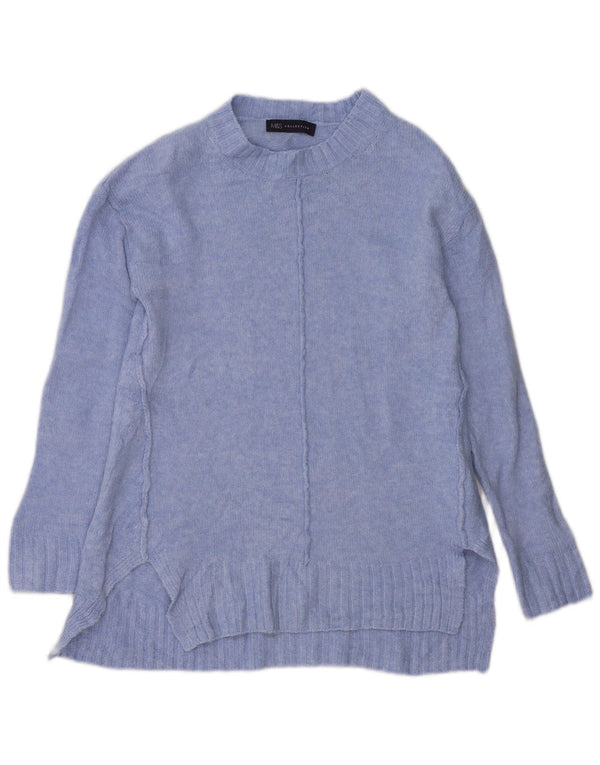 Marks & Spencer Dame Longline Jumper Sweater UK 10 Small Blue