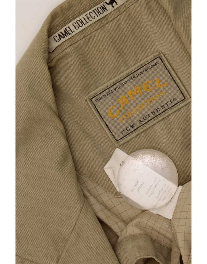 Camel Active Herre 2-knaps blazerjakke EU 50 Stor Khaki Bomuld