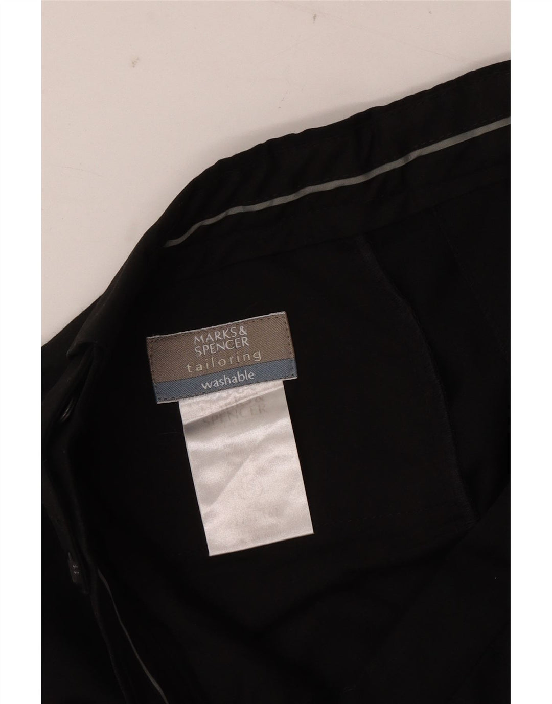 Marks & Spencer Herre Skræddersyet Fit Pegged Suit Bukser W40 L33 Sort