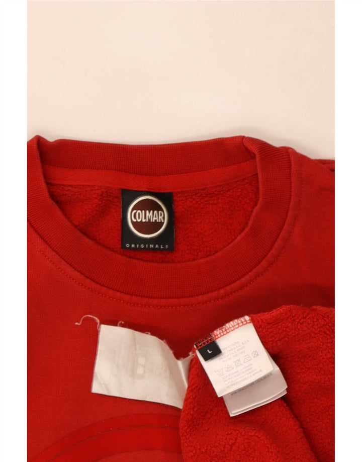 Colmar Herre Grafisk Sweatshirt Jumper Stor Rød Bomuld