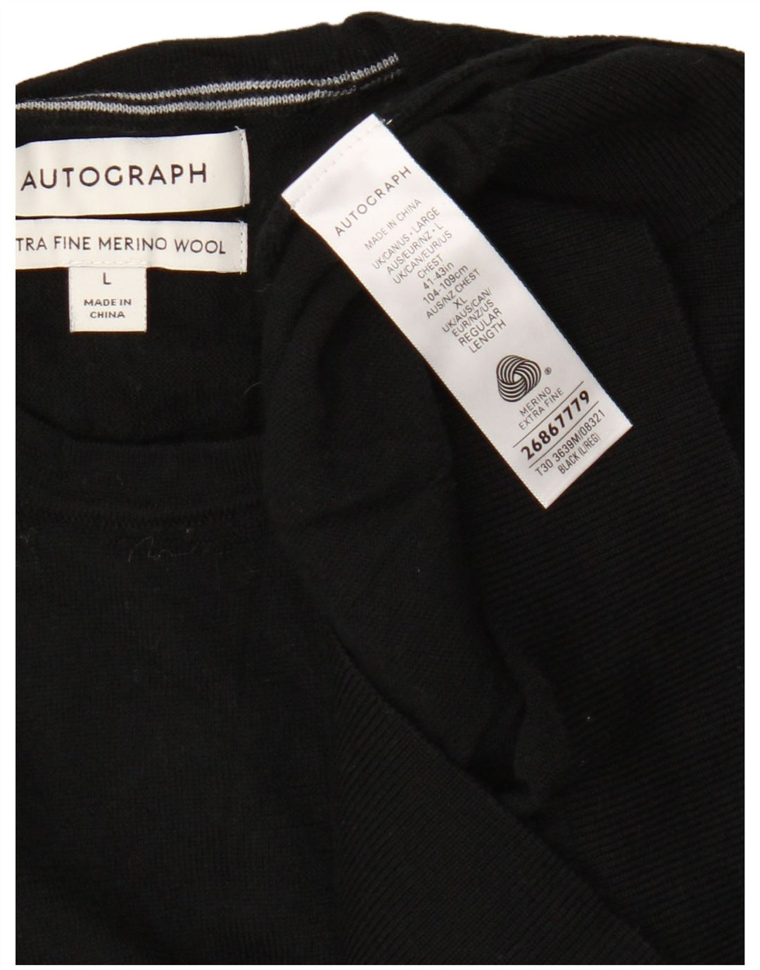 Marks & Spencer Herre Autograph Crew Neck Jumper Sweater Large Sort