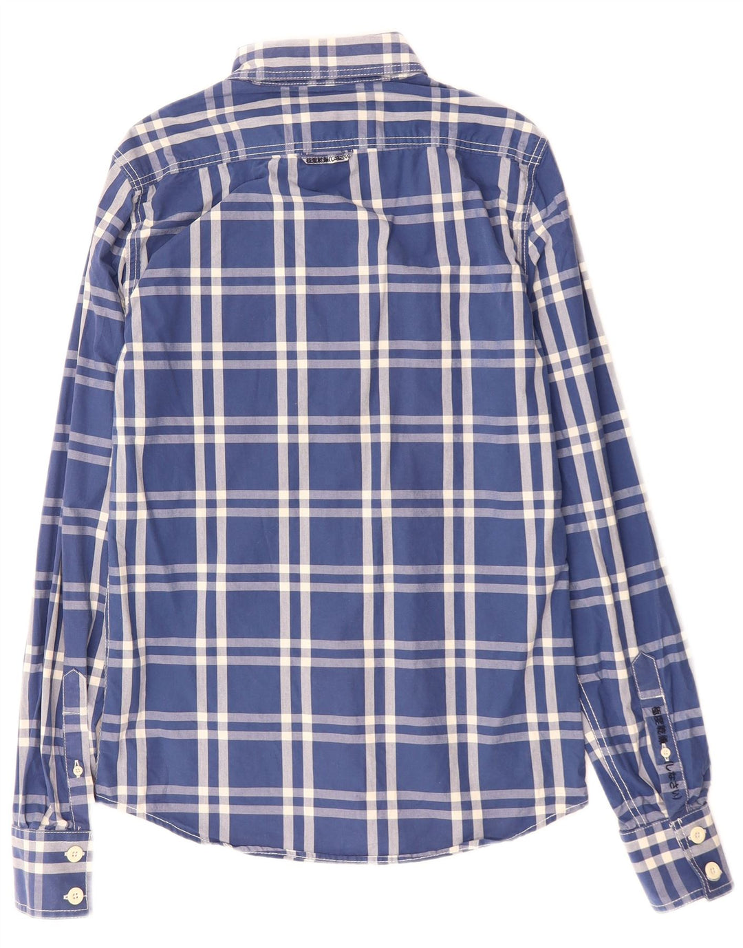 SUPERDRY Herreskjorte Medium Blue Plaid Bomuld