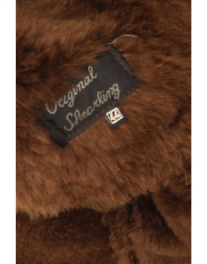 Vintage Dame Shearling Coat IT 44 Medium Brown