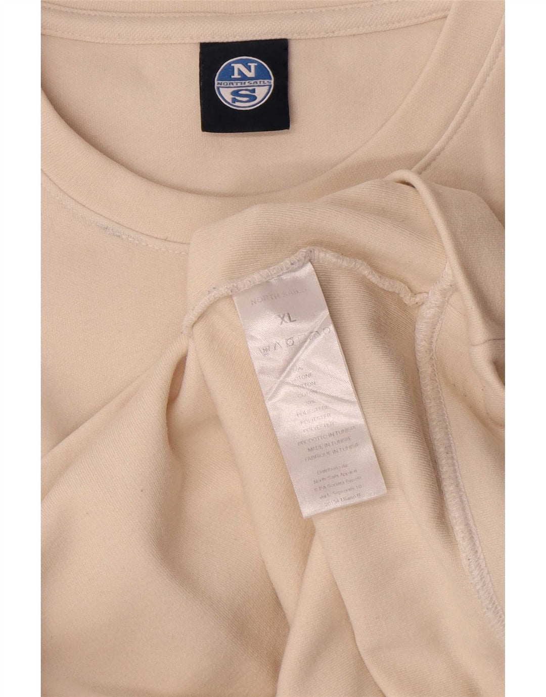 North Sails Herre Grafisk Sweatshirt Jumper XL Off White Bomuld
