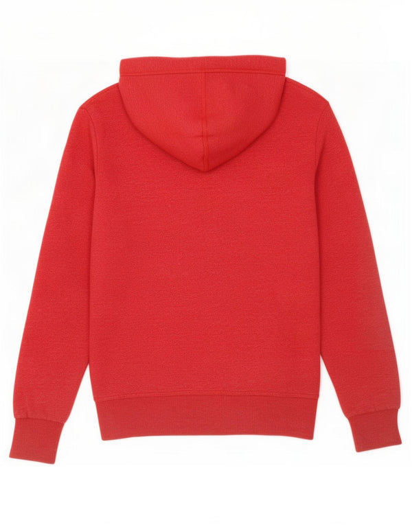 Superdry Mens Zip Hoodie Sweater Medium Red Cotton