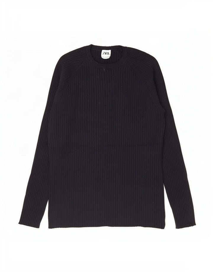 Zara Herre Top Langærmet XL Sort Viscose