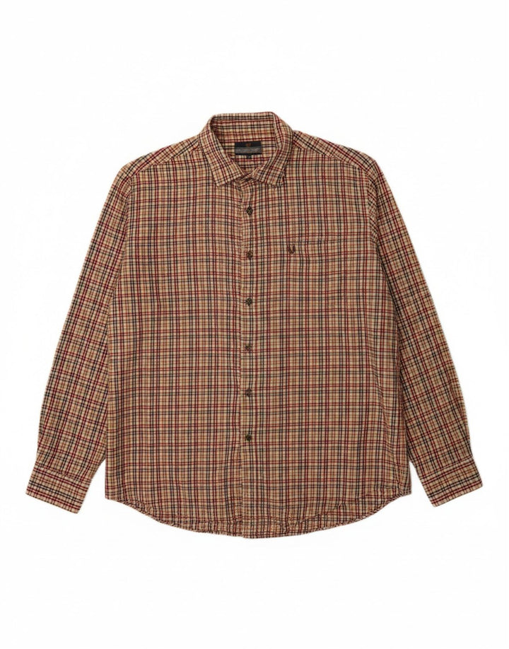 LINCOLN Mens Flannel Shirt XL Multicoloured Check Cotton