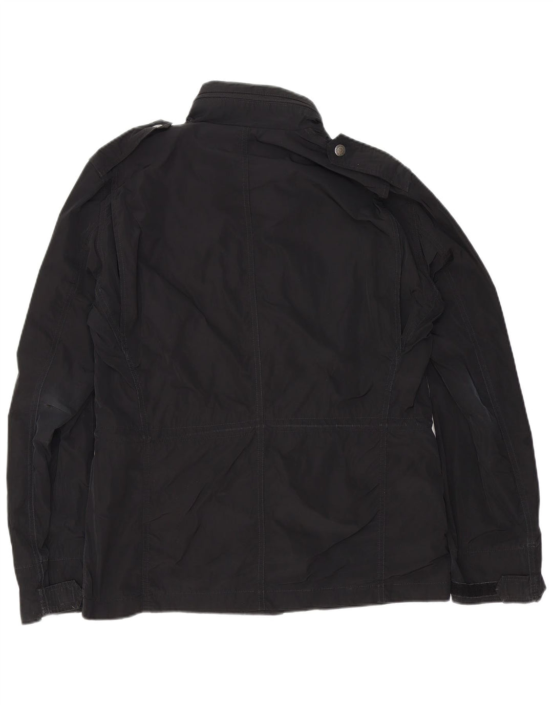 CALVIN KLEIN JEANS Mens Hooded Military Jacket UK 38 Medium Black