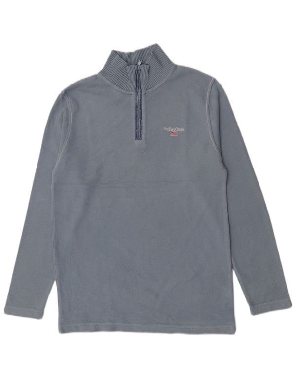 Marlboro Classics Drenge Zip Neck Jumper Sweater 15-16 år Stor Blå