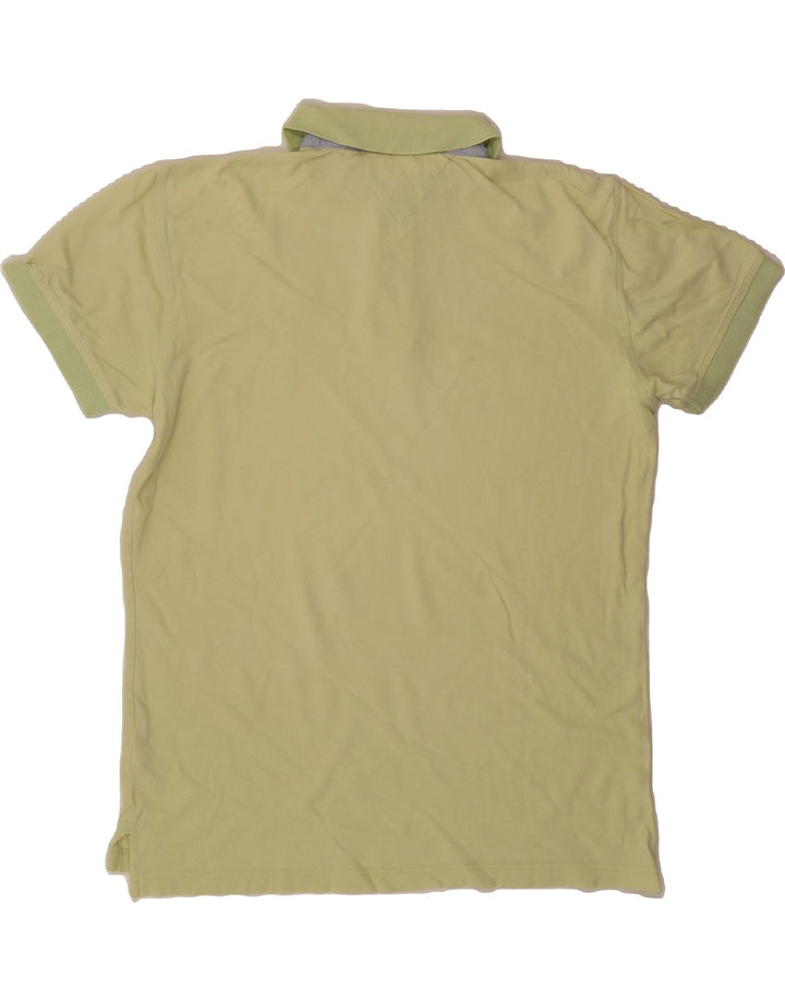 TOMMY HILFIGER Mens Polo Shirt Large Yellow Cotton Vintage Tommy Hilfiger and Second-Hand Tommy Hilfiger from Messina Hembry 