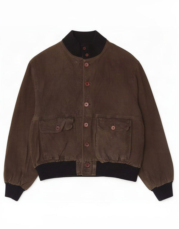 Vintage herre ruskind bomberjakke UK 40 Large Khaki