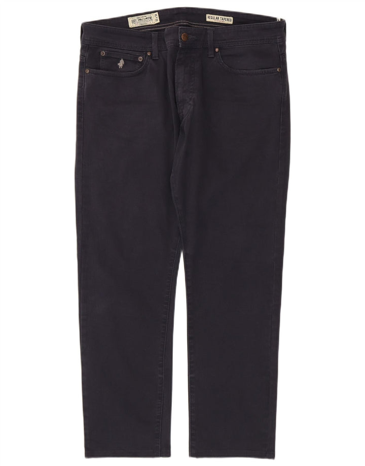 Marlboro Classics Mens Regular Tapered Jeans W33 L28 Navy Blue Cotton