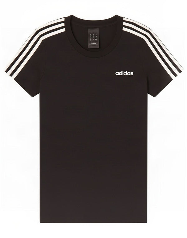 Adidas Dame T-Shirt Top UK 8/10 Small Black Bomuld