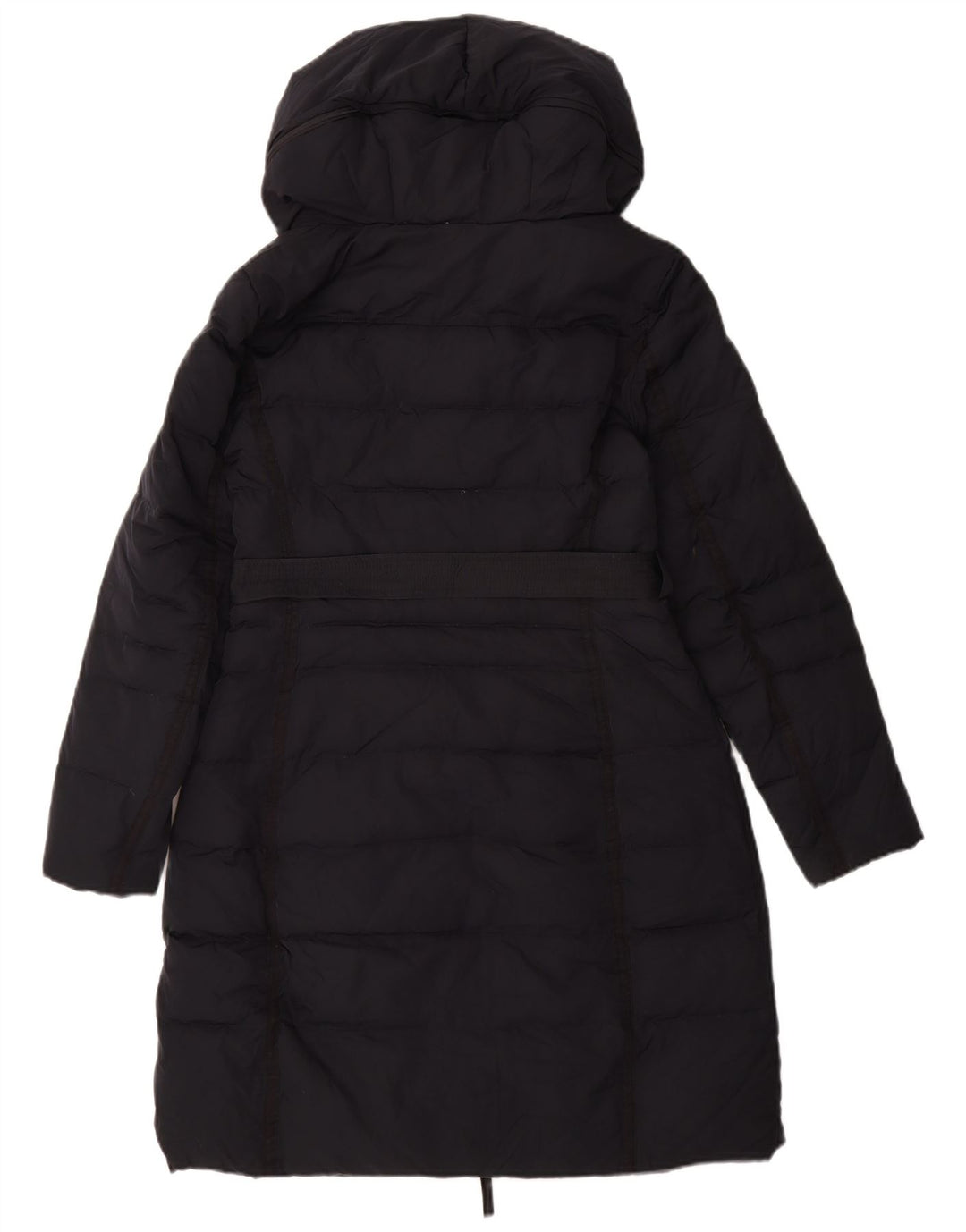 ZARA Polstret frakke til kvinder UK 14 Medium Navy Blue Polyester