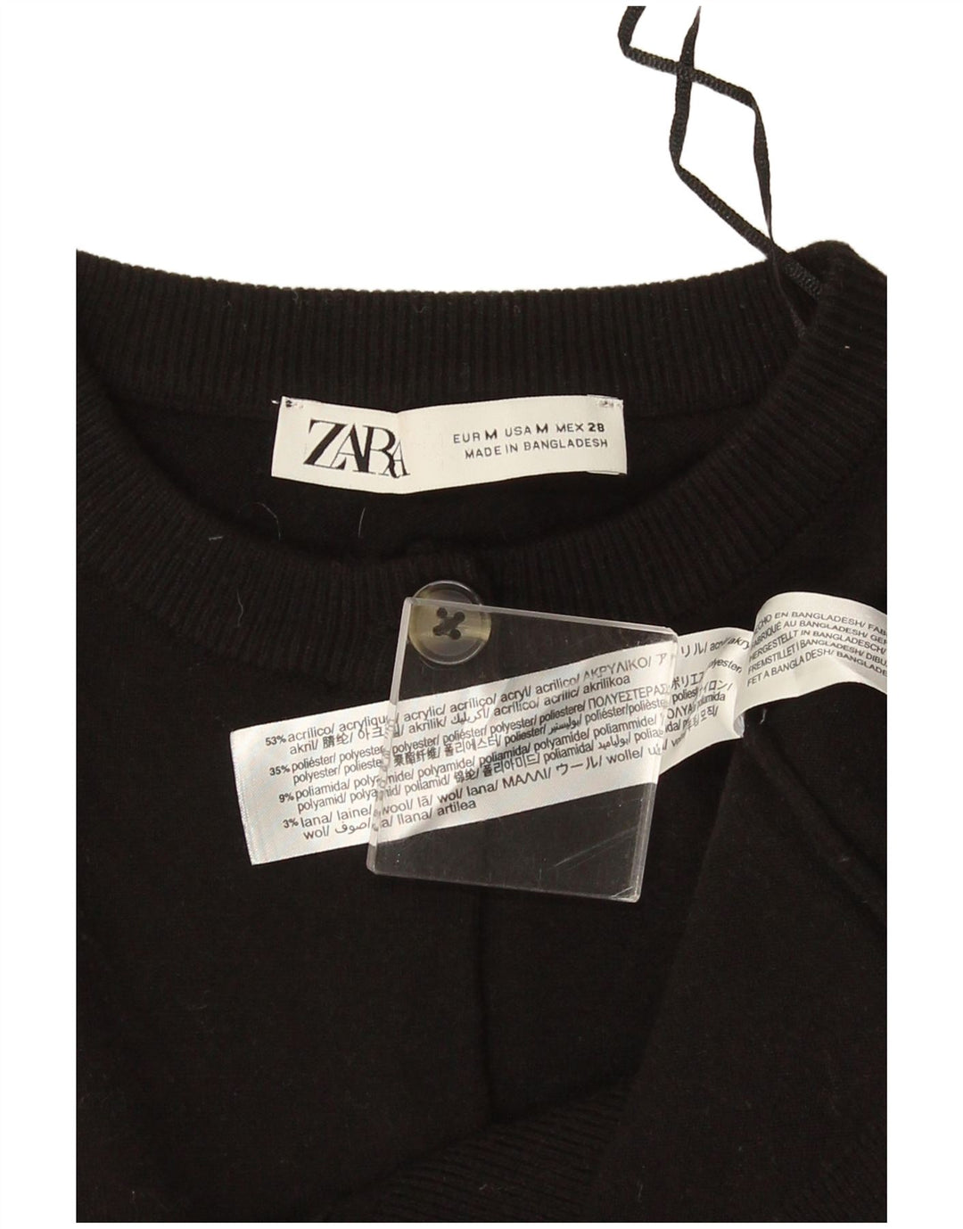 Zara Bolero Jumper UK 14 Medium Sort Akryl