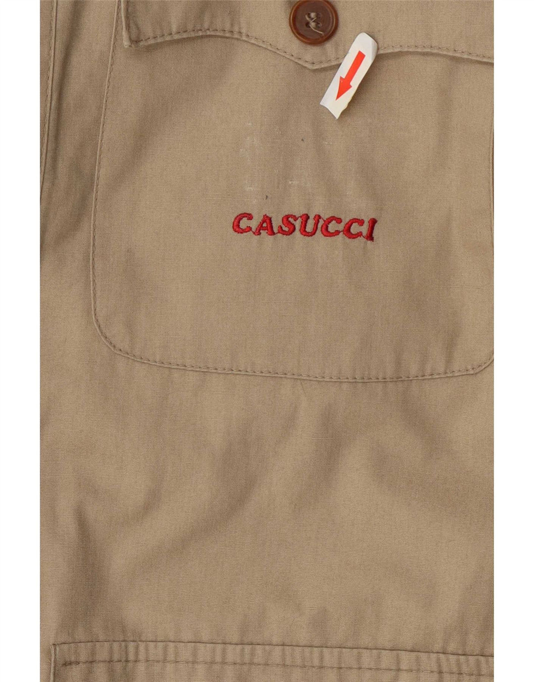 Casucci Herre Militærjakke IT 46 Lille Beige Bomuld