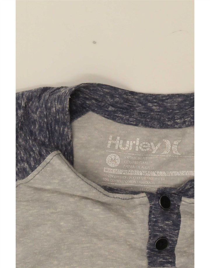 Hurley Herre Premium Fit T-shirt Top Medium Grey Colourblock Polyester