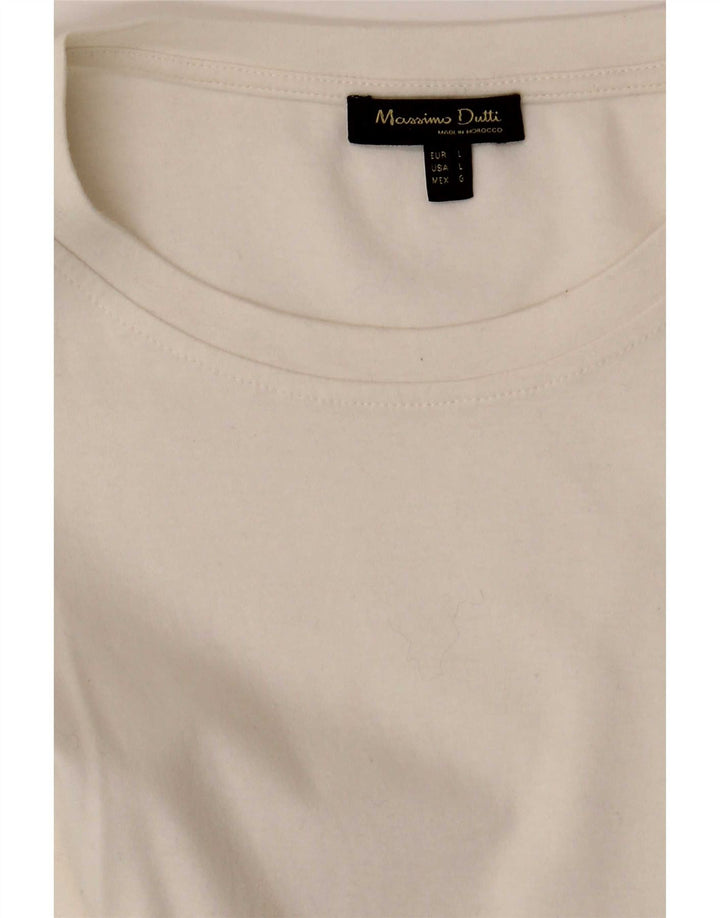 Massimo Dutti Dame T-Shirt Top UK 14 Large White