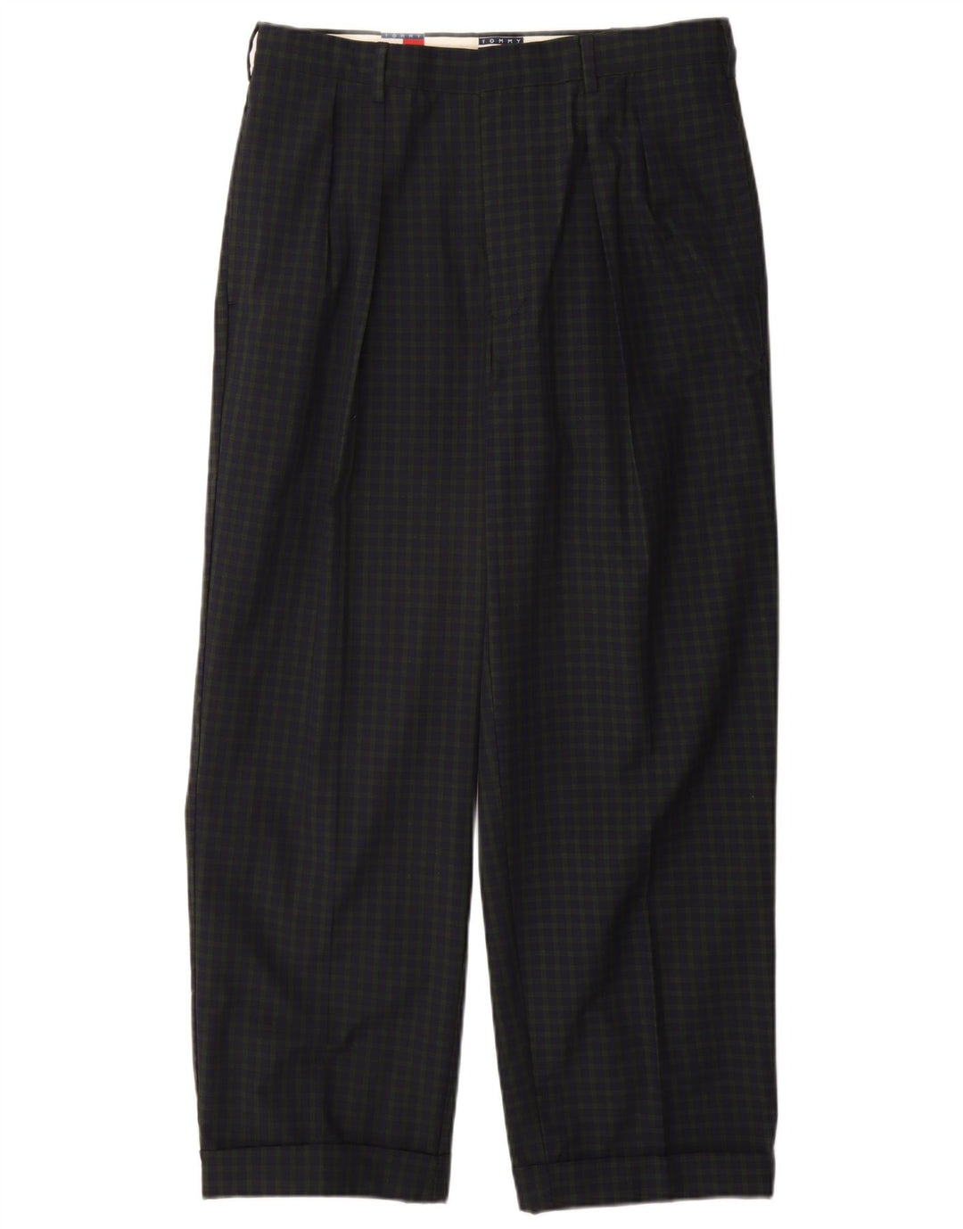 Tommy Hilfiger Herre Pegged Casual Bukser W33 L30 Marineblå ternet bomuld