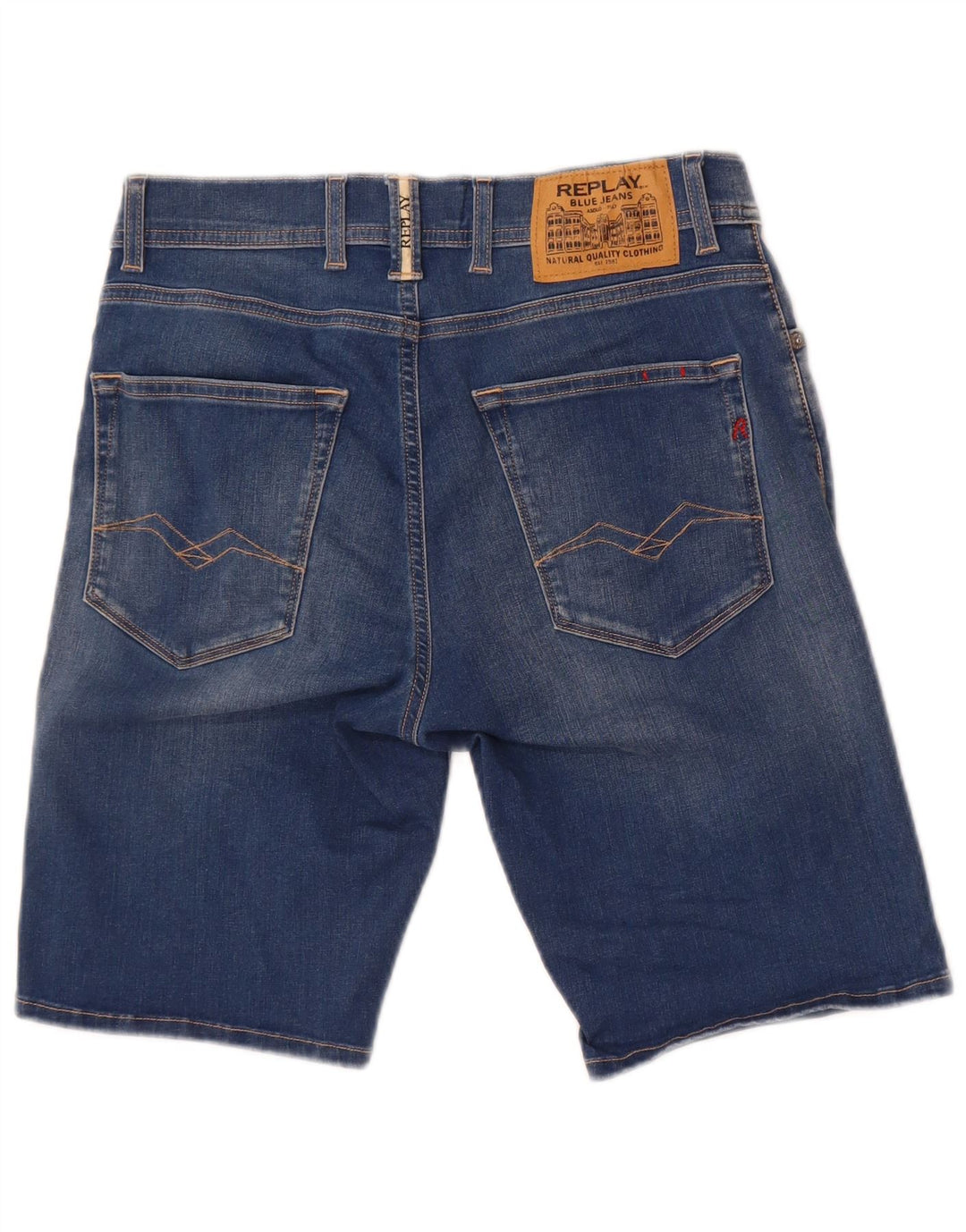 Replay Herre Denim Shorts W28 Små Blå Bomuld