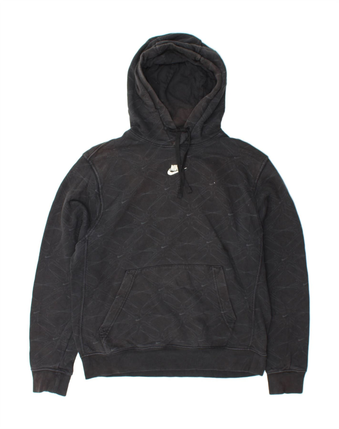 NIKE Mens Graphic Hoodie Jumper Medium Black Cotton Vintage Nike and Second-Hand Nike from Messina Hembry 