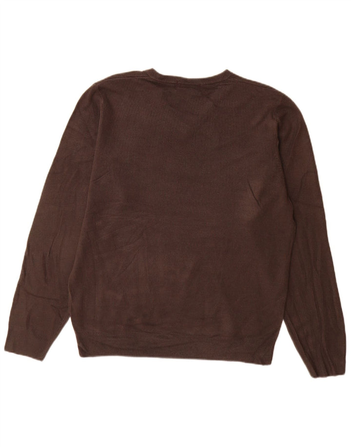 Marks & Spencer Herre Blue Harbor V-hals sweater Medium Grå Akryl