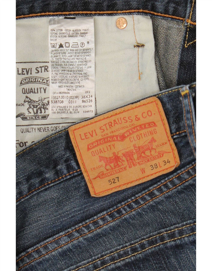 Levi's Herre 527 Bootcut Jeans W38 L30 Marineblå Bomuld