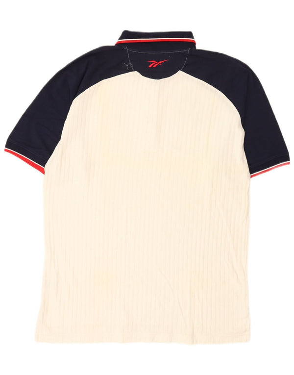 Reebok Poloshirt til mænd Medium White Colourblock Bomuld