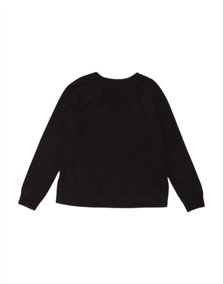 CONVERSE Womens Graphic Sweatshirt Jumper UK 16 Large Black Cotton