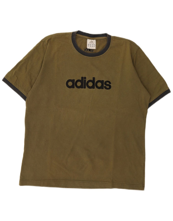 Adidas grafisk t-shirt til mænd, medium Khaki Bomuld
