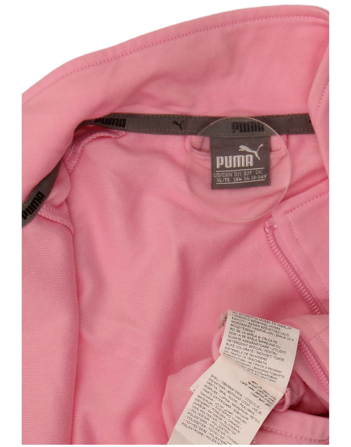 PUMA træningsdragt topjakke til piger 13-14 år Pink Colourblock Polyester