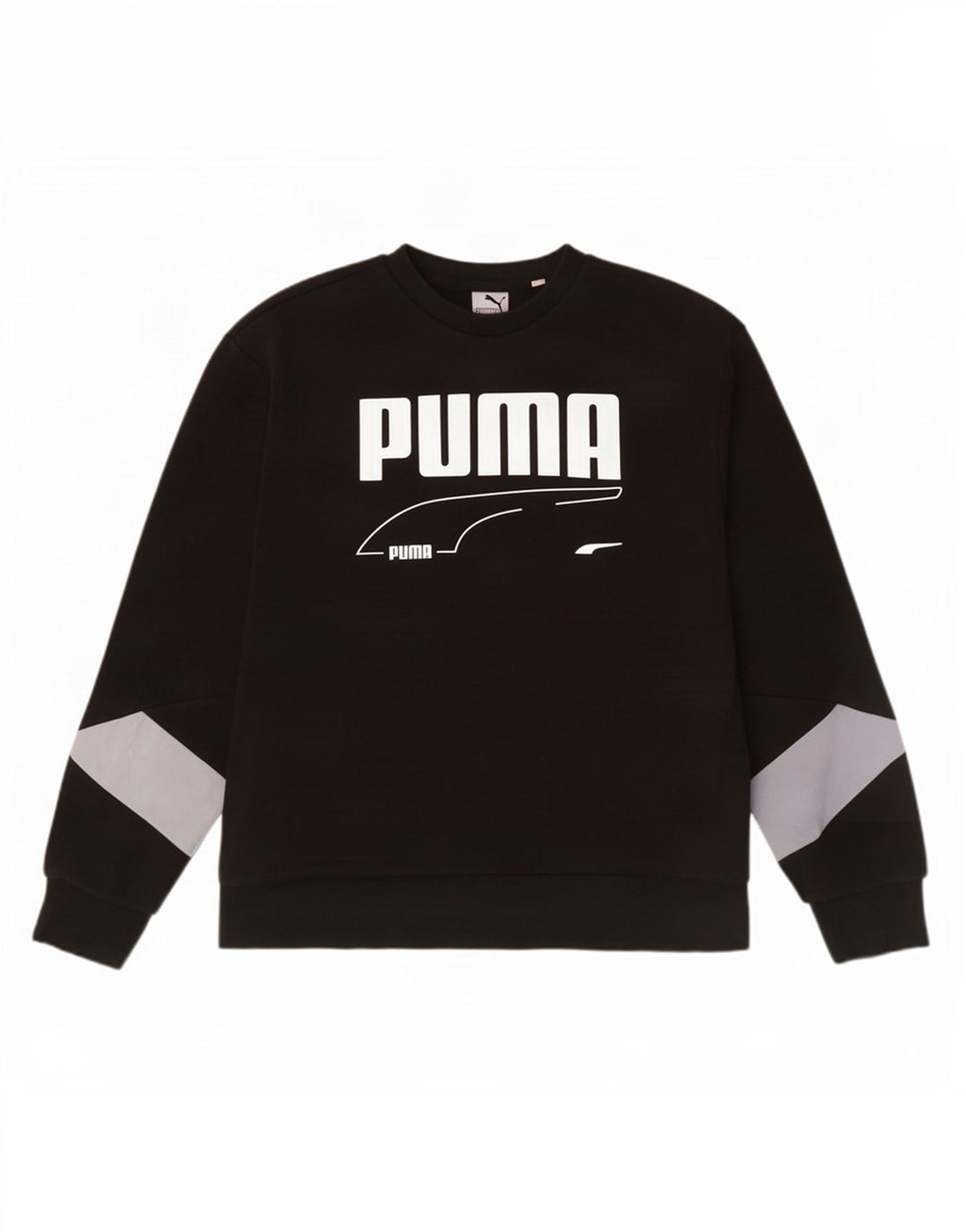 Puma Herre Grafisk Sweatshirt Jumper XL Sort Colourblock Bomuld