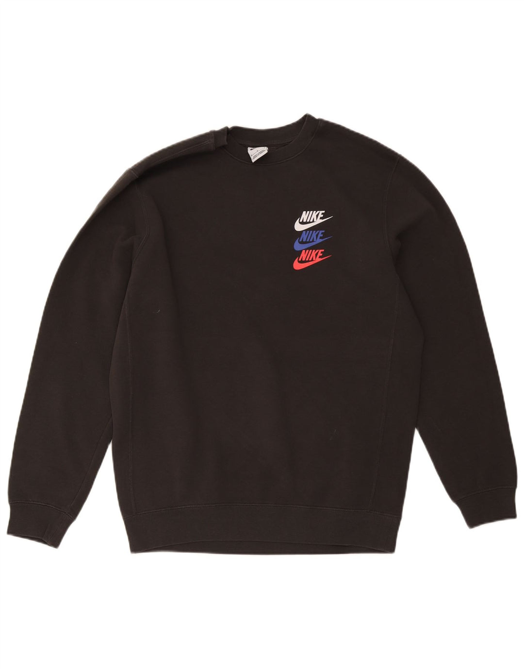 Nike Herre grafisk sweatshirt Jumper Medium Sort Polyester