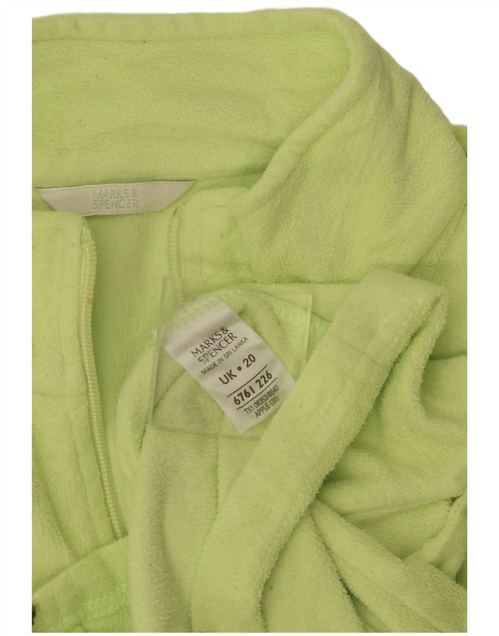 Marks & Spencer Fleecejakke til kvinder UK 20 2XL Grøn Polyester