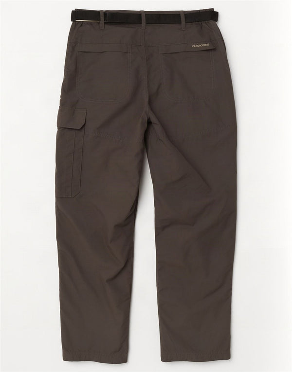 CRAGHOPPERS Straight Cargo bukser til mænd W34 L28 Grå polyester