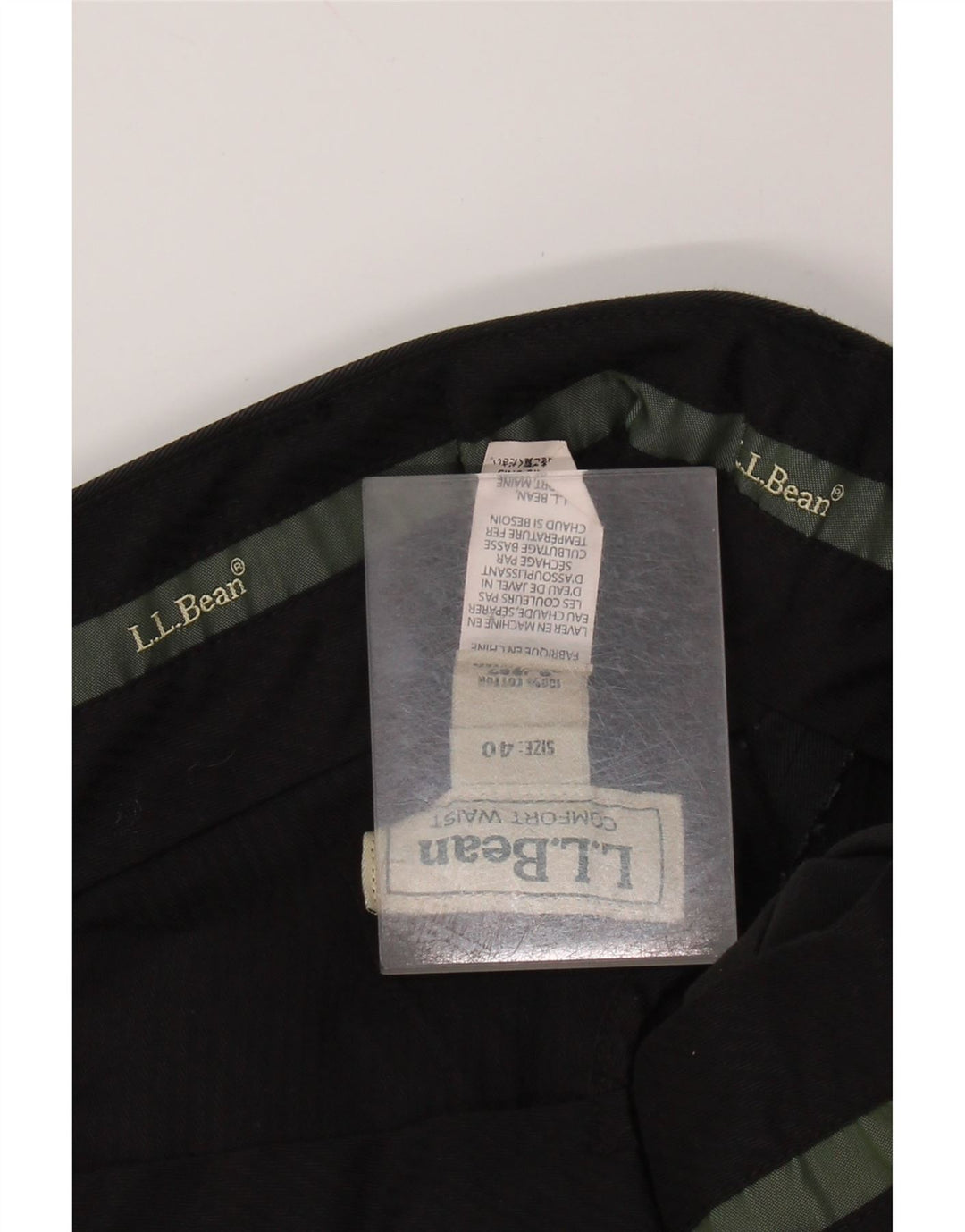 L.L.BEAN Herre Pegged Chino Bukser W40 L31 Sort Bomuld
