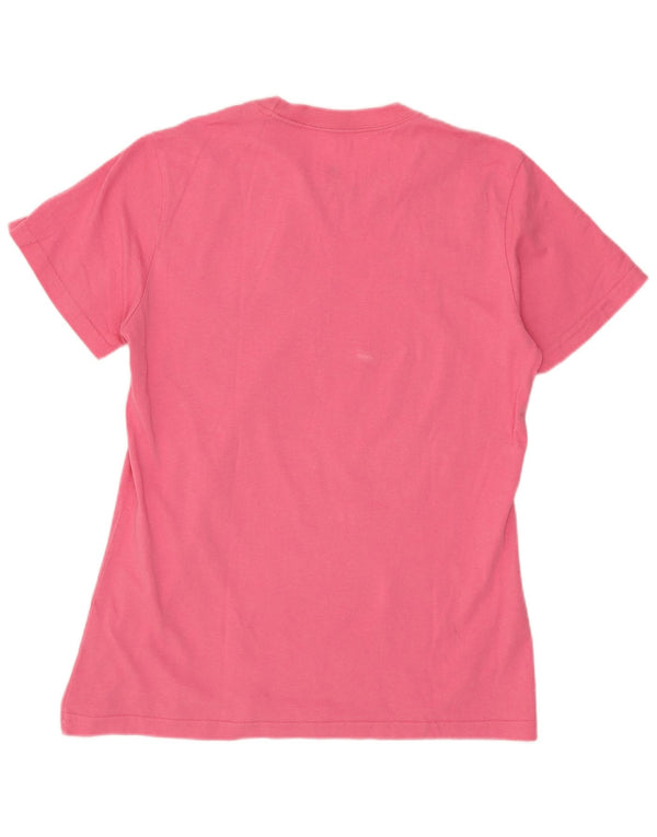 Adidas Grafisk T-Shirt Top UK 12/14 Medium Pink