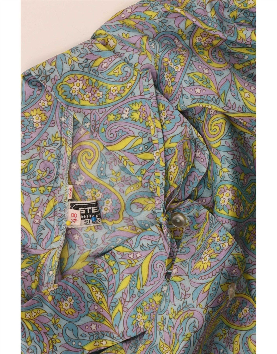 Stella Kortærmet skjortebluse til kvinder EU 48 2XL Flerfarvet Paisley