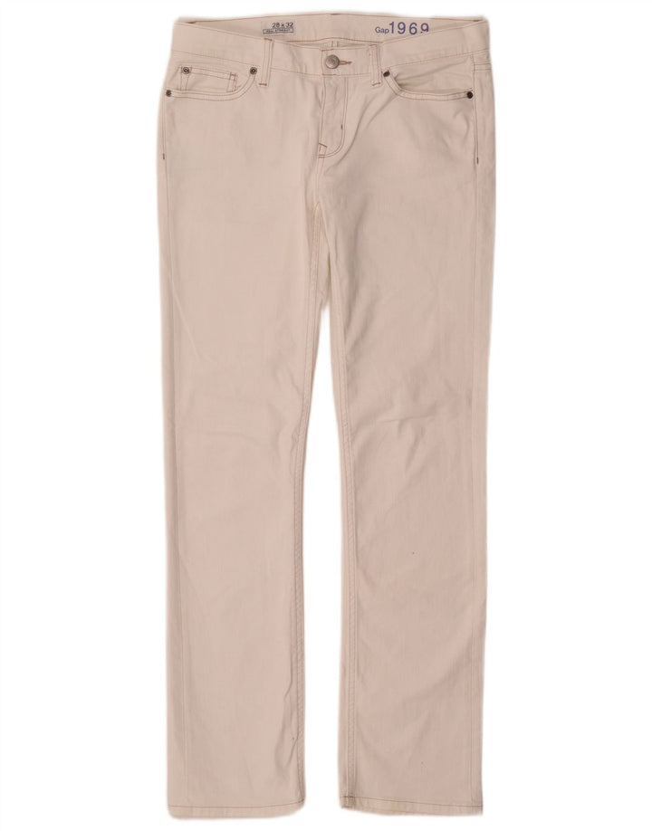 Gap lige damejeans W28 L32 hvid bomuld