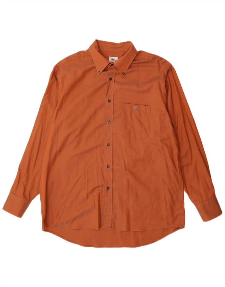 Lacoste Herreskjorte str. 45 XL Orange Bomuld