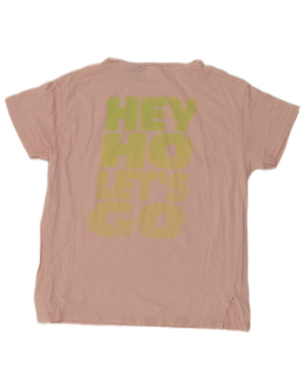 Zara Girls Ramone Grafisk T-Shirt Top 13-14 År Pink Bomuld