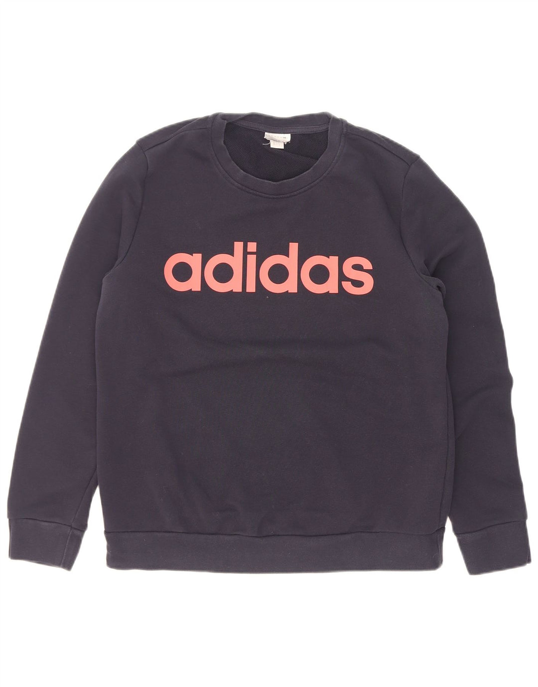 Adidas Graphic Sweatshirt Jumper UK 14 Medium Navy Blue