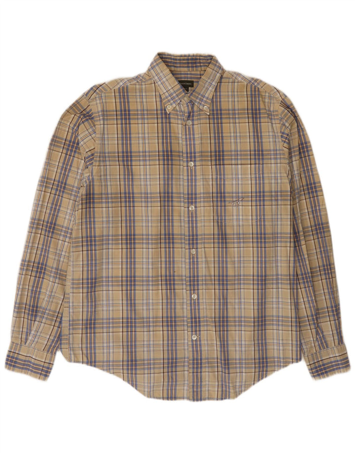 HENRY COTTONS Herreskjorte str. 42 Large Beige ternet bomuld