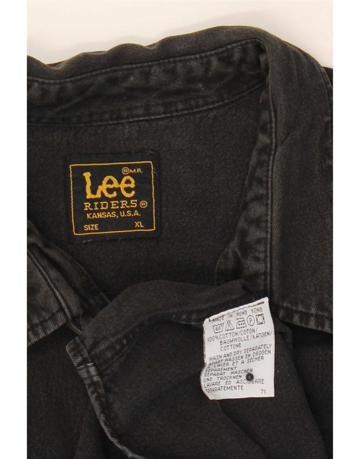 Lee Herre Riders Denim Shirt XL Sort Bomuld