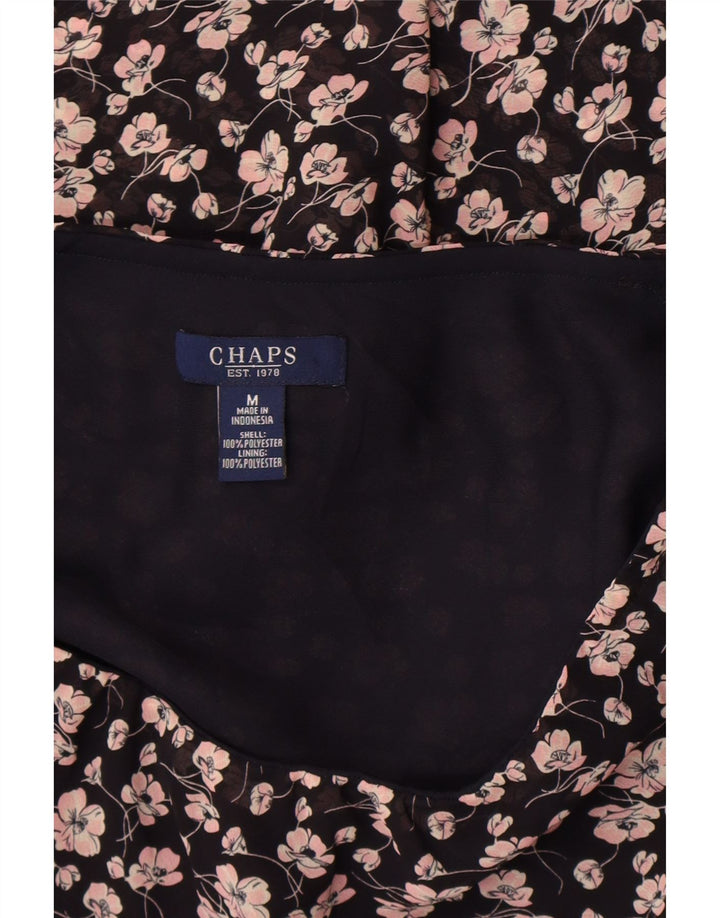 Chaps Dame Tiered nederdel Medium W30 sort blomstret polyester